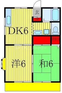 ハイツタチザワ3号棟【1階】の間取り