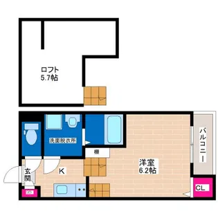 ハーモニーテラス喜連【1階】の間取り