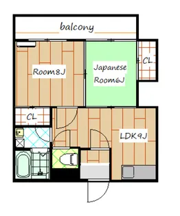 シャンポールF【4階】の間取り