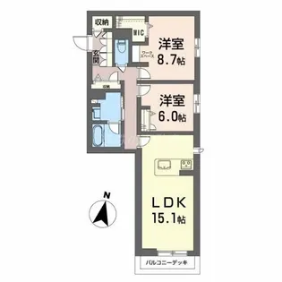 ヘスティア【1階】の間取り