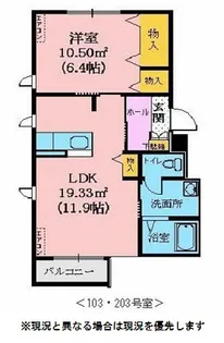 ベルジュール【2階】の間取り