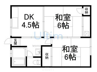 第二北原ハイツ【2階】の間取り