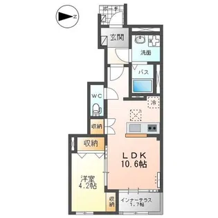 黒岩新築アパート【1階】の間取り