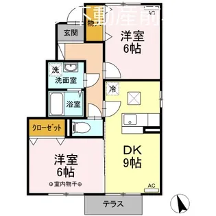 グランメールA【1階】の間取り