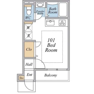 Foret d’eau(フォレド)石川町【1階】の間取り
