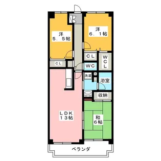 COMFORT21-II【1階】の間取り