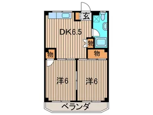 フラワ-マンション【2階】の間取り