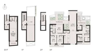 THE GRANDUO HANEGI【1階】の間取り