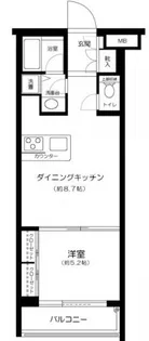 デュオ・スカーラ高輪【4階】の間取り