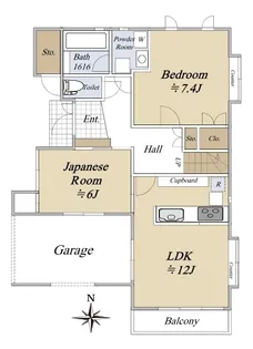 メゾネットウエモト【1階】の間取り