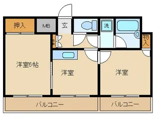 ソシアルマンション【5階】の間取り