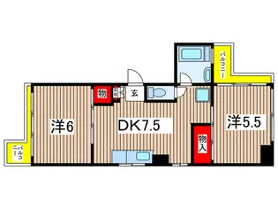 カサグランデ小岩【5階】の間取り
