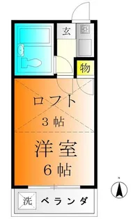 ベルエアー今川A棟【2階】の間取り