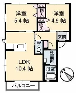 シャーメゾン高屋 A【2階】の間取り