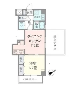 イーストコート平野【6階】の間取り