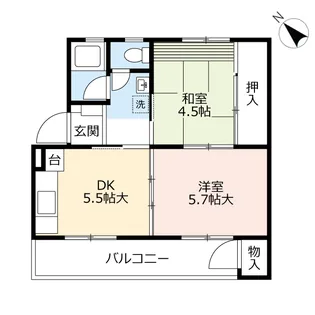 UR徳力【5階】の間取り