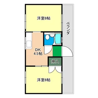 コーポすずき13【2階】の間取り