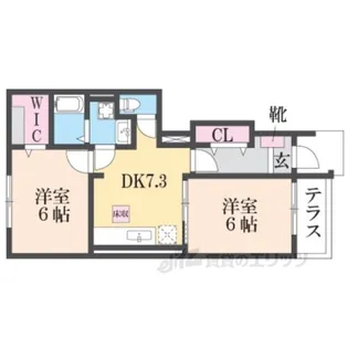グランデH&M木村2【1階】の間取り