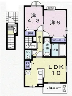 シャルム・ローゼ【2階】の間取り