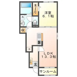 グリーンリーフ I【1階】の間取り