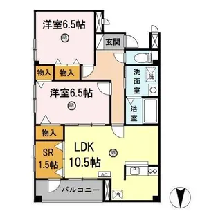 メゾンシャルム【2階】の間取り