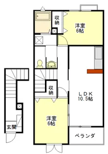 オーデンハオスA・B【2階】の間取り
