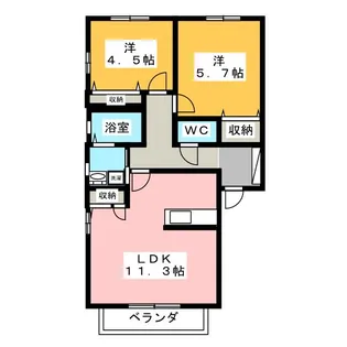 シンフォニーB【2階】の間取り