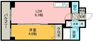 グランジュ大濠【1階】の間取り