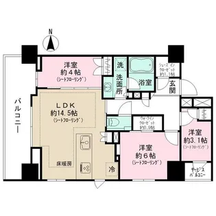 オーベルアーバンツ秋葉原【7階】の間取り