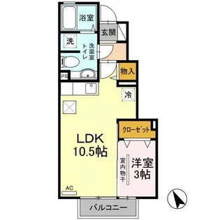 メイプル ガーデン【1階】の間取り