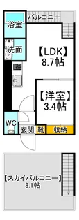 GRANDTIC ICHIGO【2階】の間取り