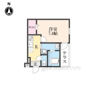 フジパレス神田南通2番館【1階】の間取り
