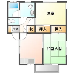 アクエリアII C【2階】の間取り
