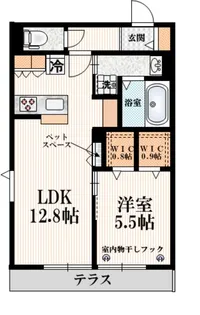 COURT HILLS NISHIOGU【1階】の間取り
