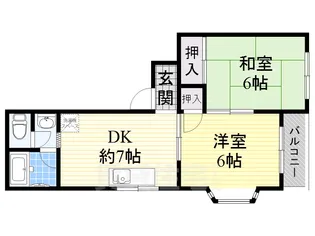 デイルーチェ鶴町【4階】の間取り
