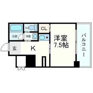 W.O.B HONMACHI-WEST【7階】の間取り