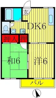 サンハイツみたけ【2階】の間取り