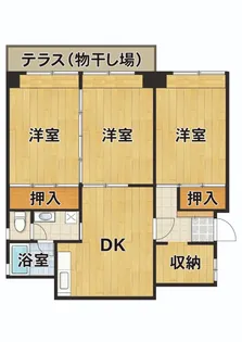 サンハイツ長者【1階】の間取り