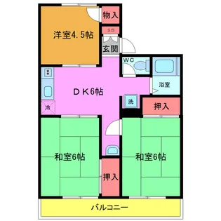 市川メゾンポワール【1階】の間取り