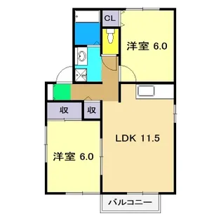 ファミール舟戸【1階】の間取り