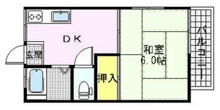 ハイツ武内【1階】の間取り