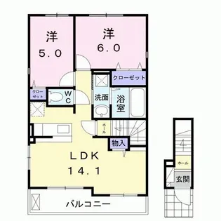リリフローラ【2階】の間取り