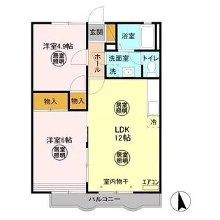 グレース田喜野井I番館【2階】の間取り