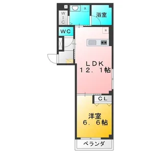 ボヌール【4階】の間取り