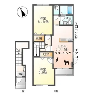Es・plaire【2階】の間取り