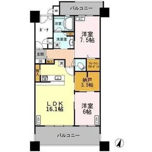 ディーグランセ新桜町【14階】の間取り