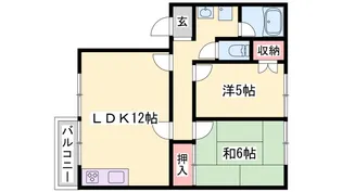 シャルム壱番館【2階】の間取り