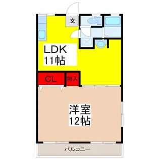 伊藤マンション【1階】の間取り