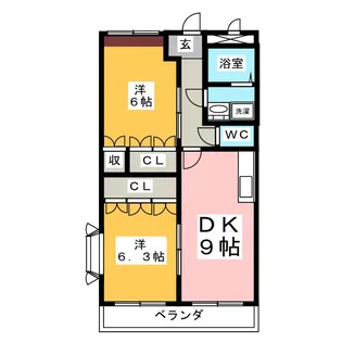 ビアン サクラ【1階】の間取り