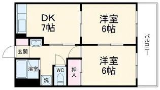 松葉第一マンション【3階】の間取り